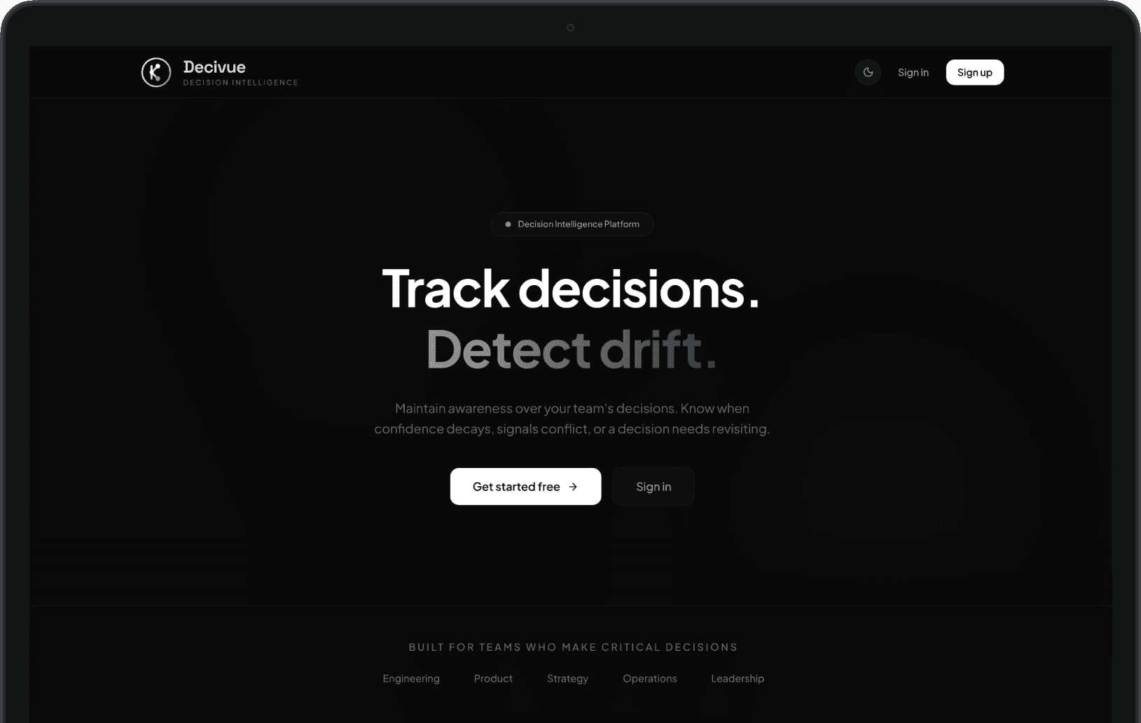 Decivue — Decision Intelligence Tool